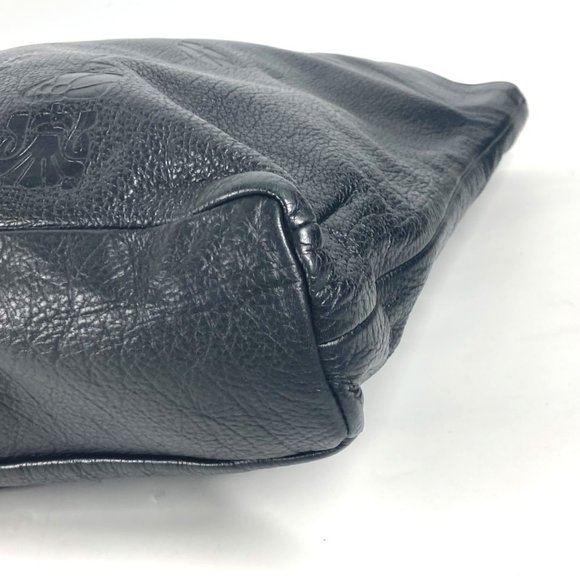 BVLGARI S.bulgari Bag Tote Handbag Leather Men's Women's Black - Picture 6 of 16